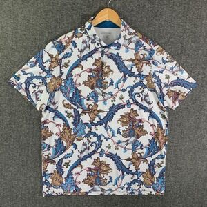 Good Good Golf Polo Men Extra Large Performance Stretch Floral Geometric Stretch